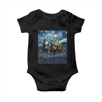 Three Kings Baby Onesie Nativity Scene Starry Night Christian Christmas - Wonder Print Shop