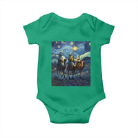 Three Kings Baby Onesie Nativity Scene Starry Night Christian Christmas - Wonder Print Shop