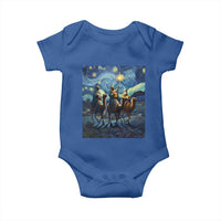 Three Kings Baby Onesie Nativity Scene Starry Night Christian Christmas - Wonder Print Shop