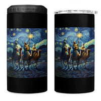 Three Kings 4 in 1 Can Cooler Tumbler Nativity Scene Starry Night Christian Christmas - Wonder Print Shop