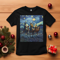 Three Kings T Shirt Nativity Scene Starry Night Christian Christmas - Wonder Print Shop