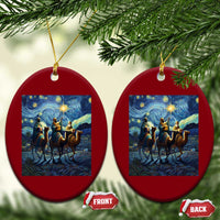 Three Kings Ceramic Ornament Nativity Scene Starry Night Christian Xmas - Wonder Print Shop