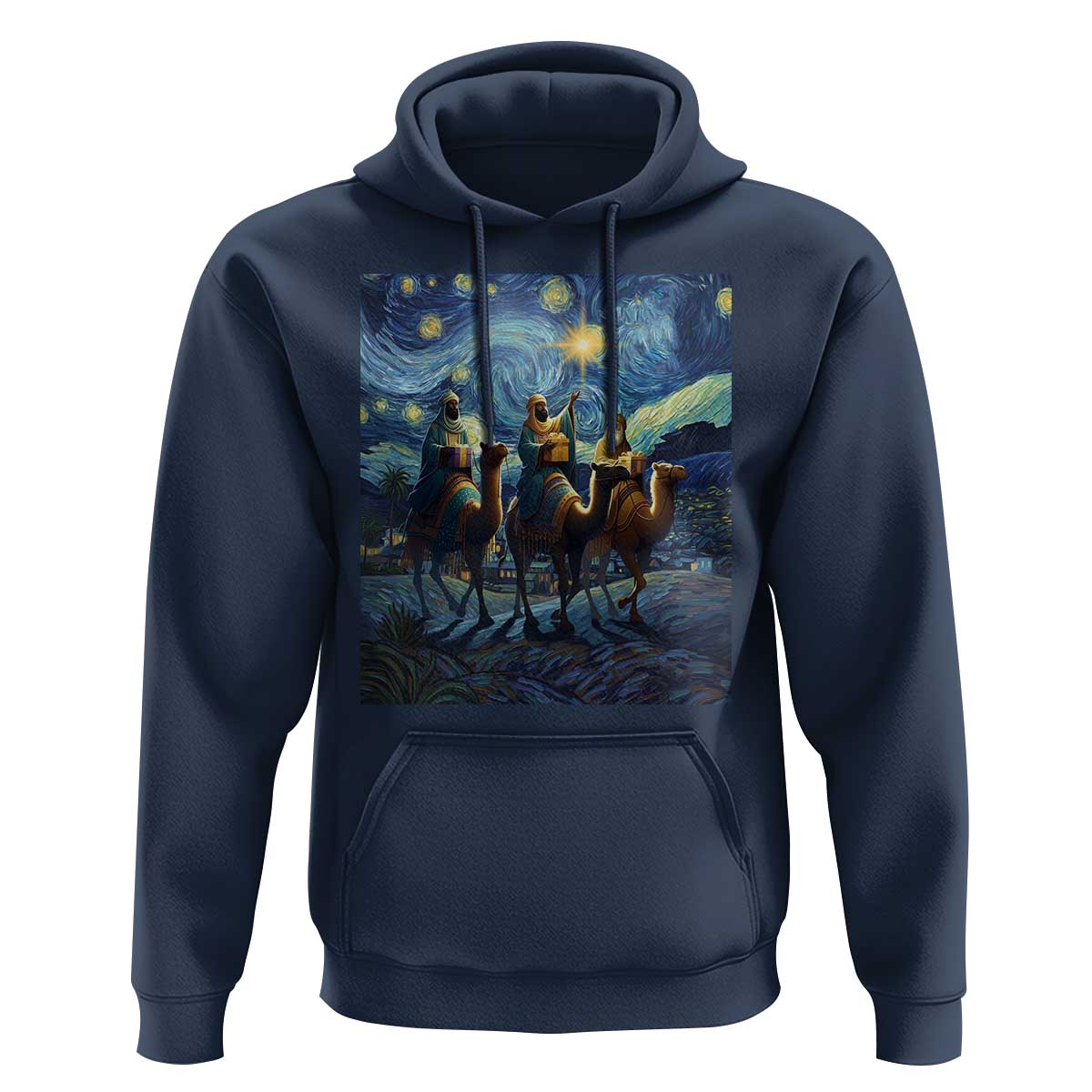Three Kings Hoodie Nativity Scene Starry Night Christian Christmas - Wonder Print Shop