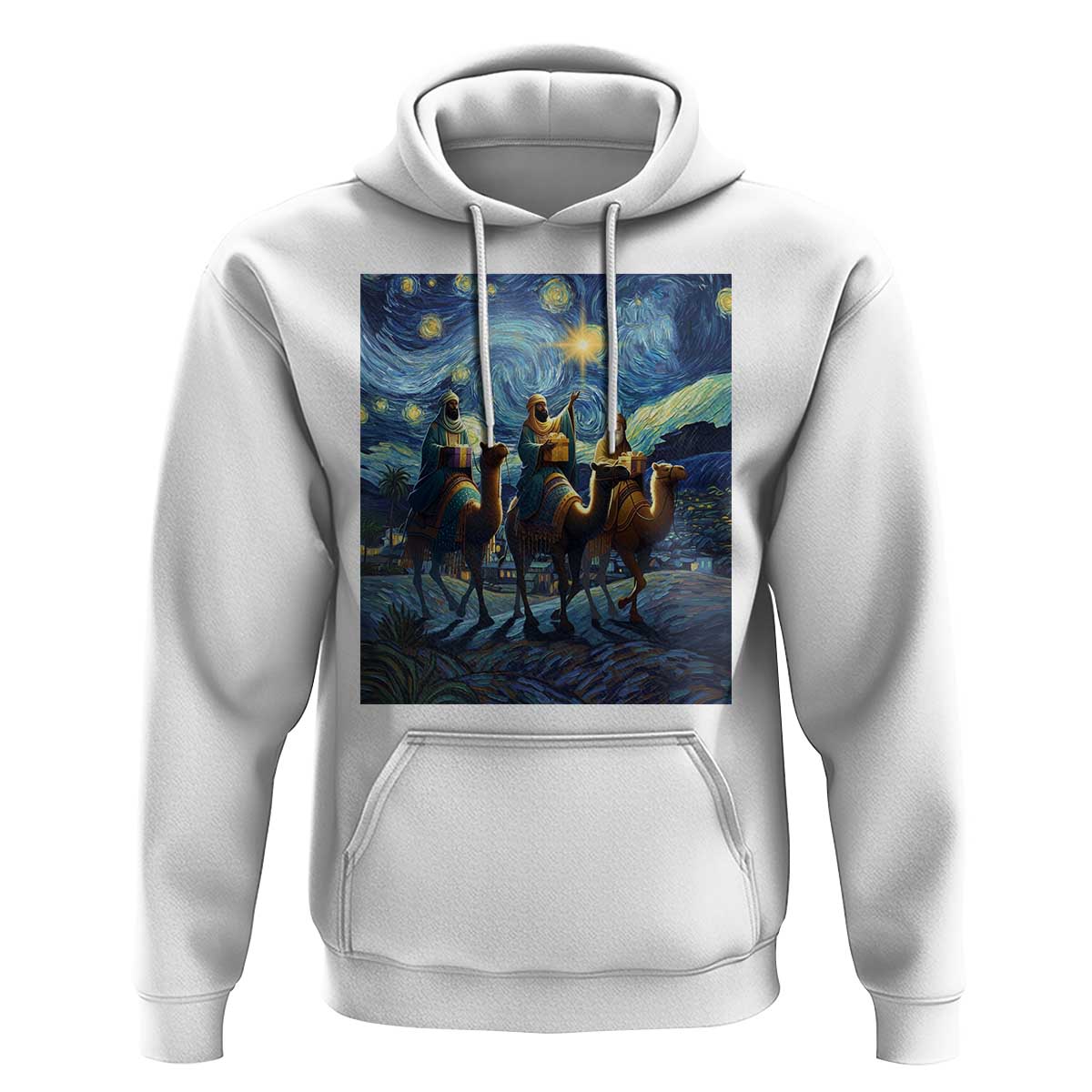 Three Kings Hoodie Nativity Scene Starry Night Christian Christmas - Wonder Print Shop