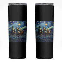 Three Kings Skinny Tumbler Nativity Scene Starry Night Christian Christmas - Wonder Print Shop