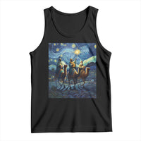 Three Kings Tank Top Nativity Scene Starry Night Christian Christmas - Wonder Print Shop