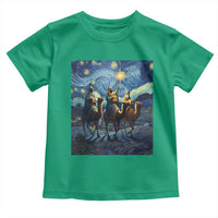 Three Kings Toddler T Shirt Nativity Scene Starry Night Christian Christmas - Wonder Print Shop
