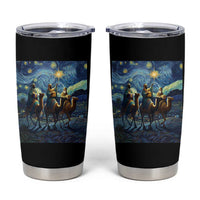 Three Kings Tumbler Cup Nativity Scene Starry Night Christian Christmas - Wonder Print Shop