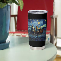 Three Kings Tumbler Cup Nativity Scene Starry Night Christian Christmas - Wonder Print Shop