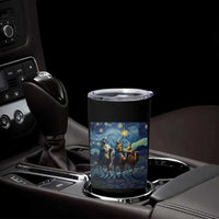 Three Kings Tumbler Cup Nativity Scene Starry Night Christian Christmas - Wonder Print Shop