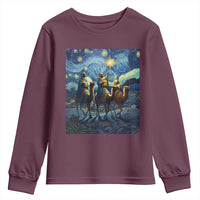 Three Kings Youth Sweatshirt Nativity Scene Starry Night Christian Christmas - Wonder Print Shop