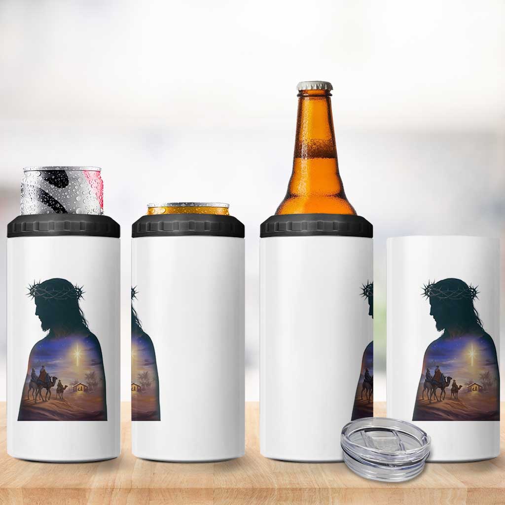 Three Wise Men Nativity Scene 4 in 1 Can Cooler Tumbler Christian Jesus Faith - Wonder Print Shop
