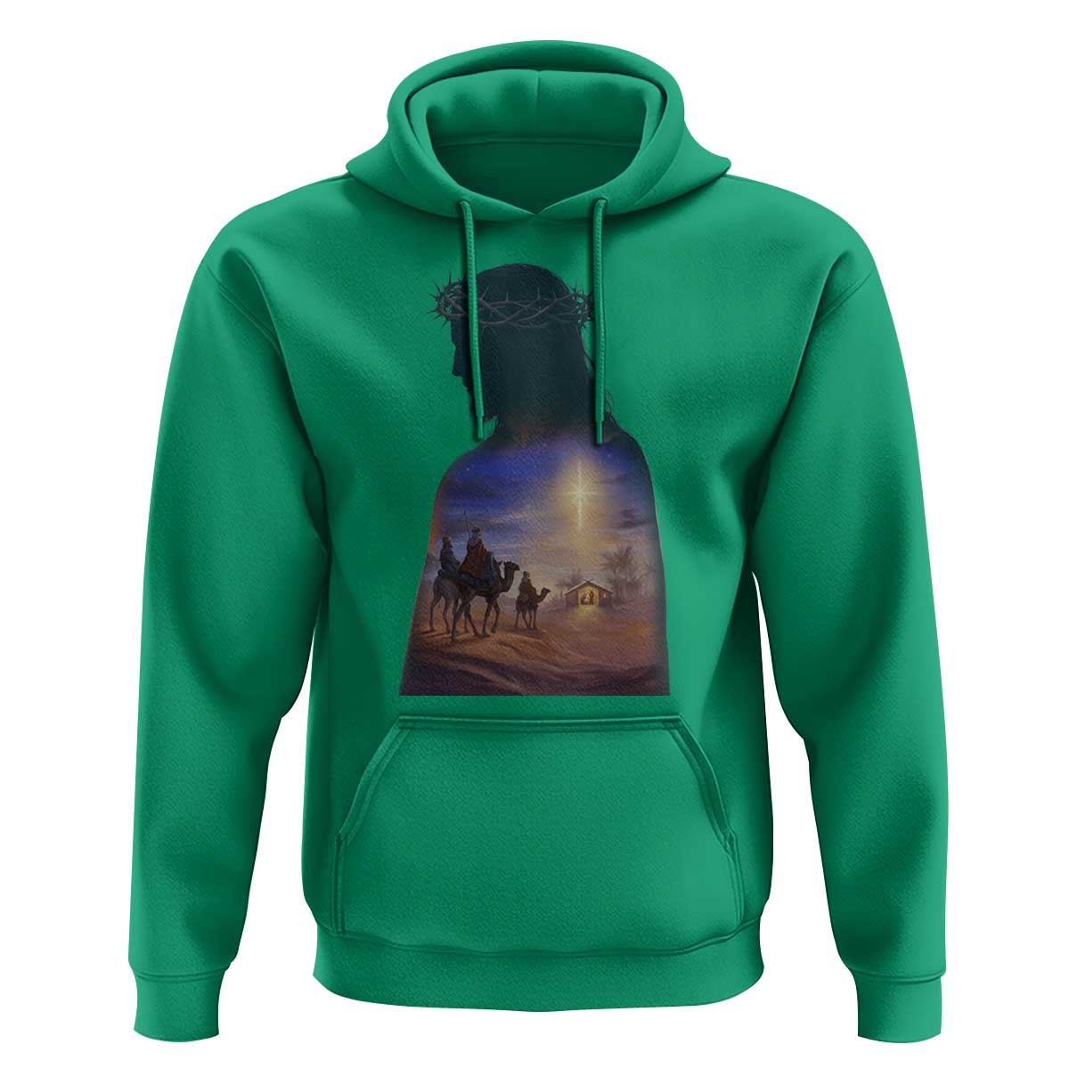 Three Wise Men Nativity Scene Hoodie Christian Jesus Faith - Wonder Print Shop