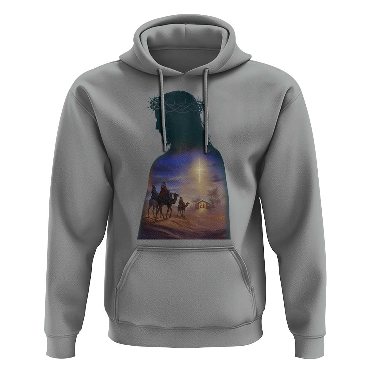 Three Wise Men Nativity Scene Hoodie Christian Jesus Faith - Wonder Print Shop