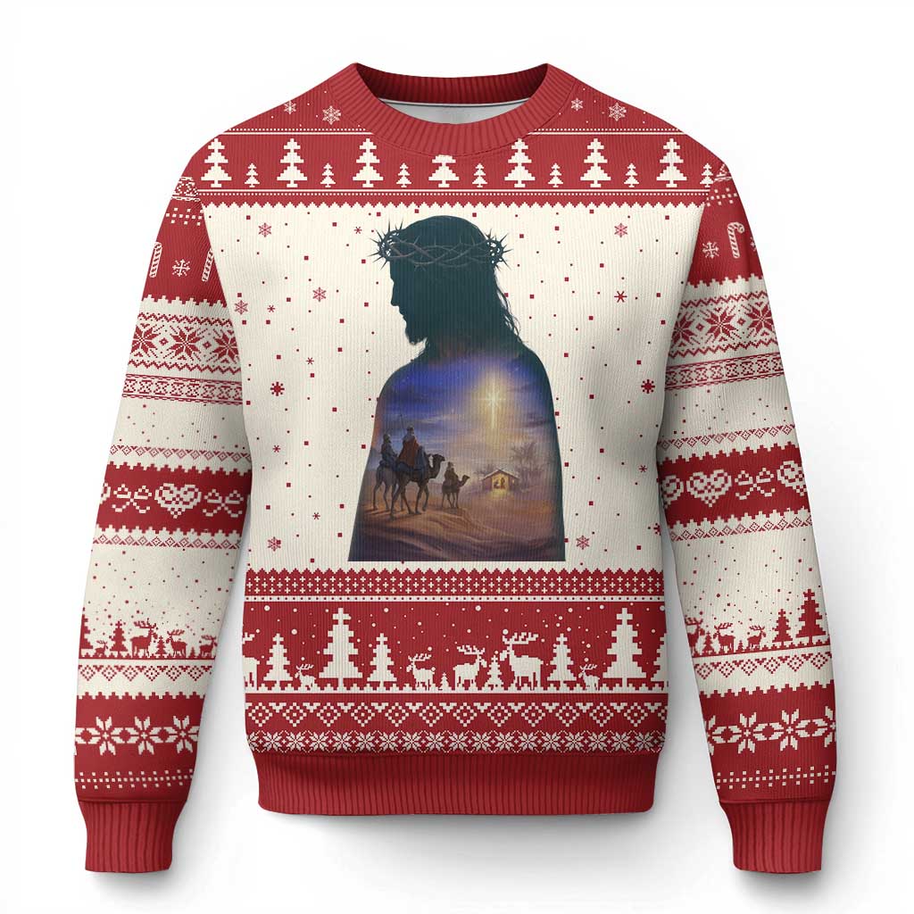 Three Wise Men Nativity Scene Ugly Christmas Sweater Christian Jesus Faith - Wonder Print Shop