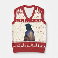 Three Wise Men Nativity Scene V-Neck Knit Sweater Vest Christian Jesus Faith - Wonder Print Shop