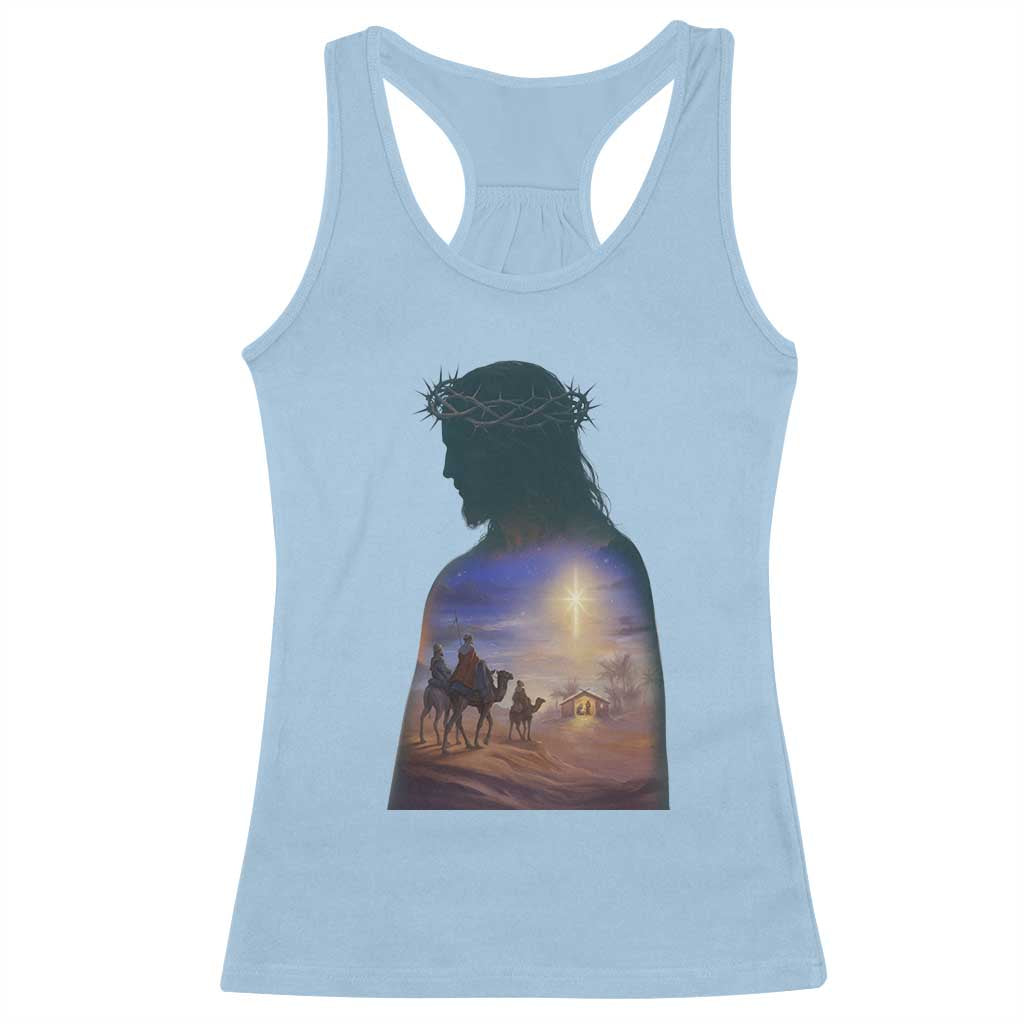 Three Wise Men Nativity Scene Racerback Tank Top Christian Jesus Faith - Wonder Print Shop