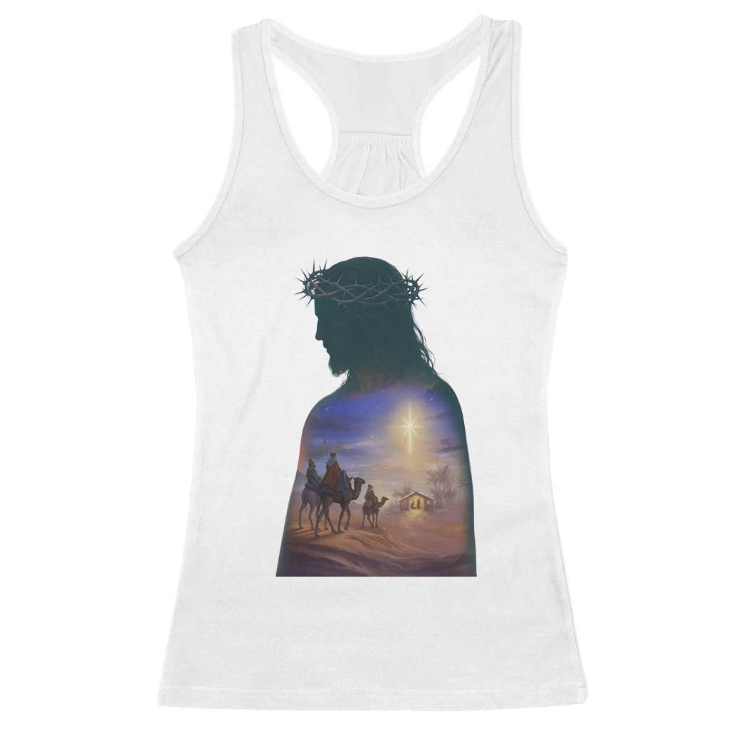 Three Wise Men Nativity Scene Racerback Tank Top Christian Jesus Faith - Wonder Print Shop