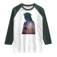 Three Wise Men Nativity Scene Raglan Shirt Christian Jesus Faith - Wonder Print Shop