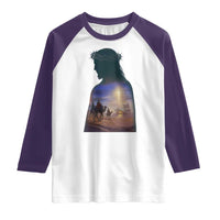 Three Wise Men Nativity Scene Raglan Shirt Christian Jesus Faith - Wonder Print Shop