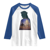 Three Wise Men Nativity Scene Raglan Shirt Christian Jesus Faith - Wonder Print Shop