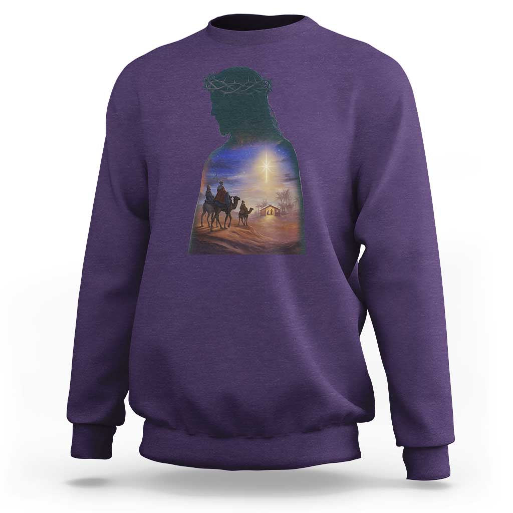 Three Wise Men Nativity Scene Sweatshirt Christian Jesus Faith - Wonder Print Shop
