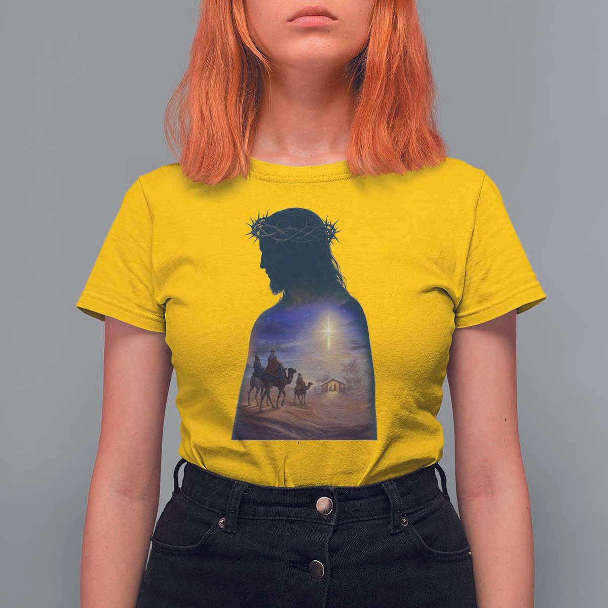 Three Wise Men Nativity Scene T Shirt For Women Christian Jesus Faith - Wonder Print Shop