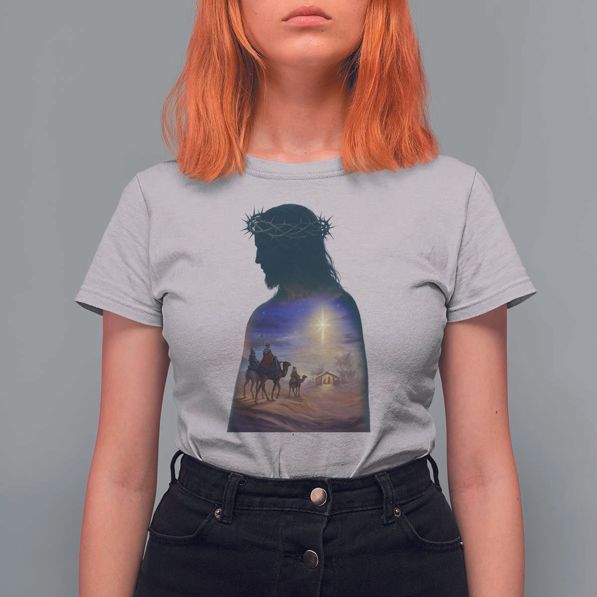 Three Wise Men Nativity Scene T Shirt For Women Christian Jesus Faith - Wonder Print Shop