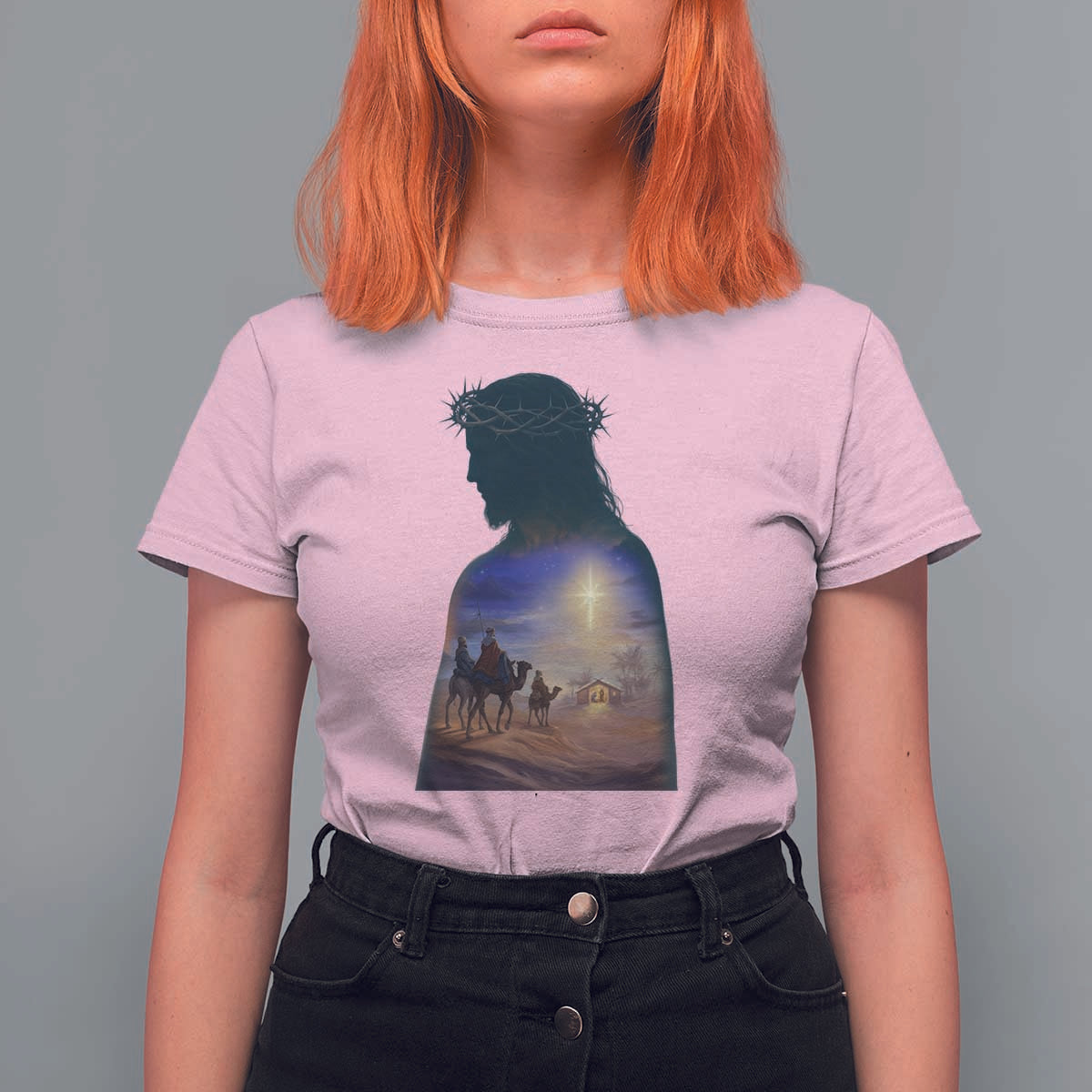 Three Wise Men Nativity Scene T Shirt For Women Christian Jesus Faith - Wonder Print Shop