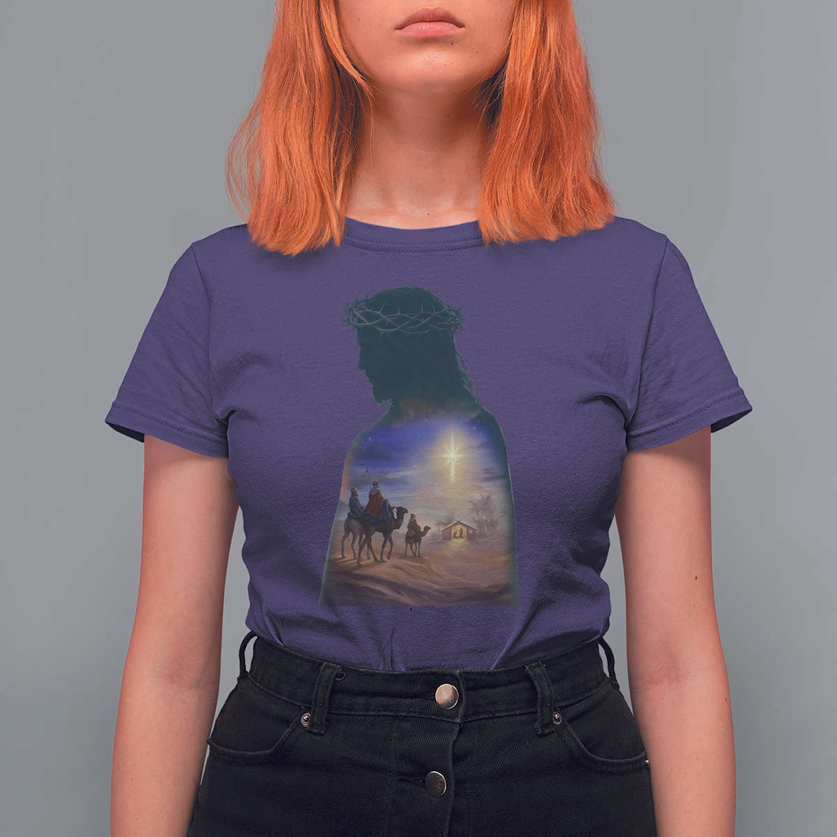 Three Wise Men Nativity Scene T Shirt For Women Christian Jesus Faith - Wonder Print Shop