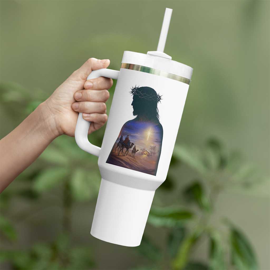 Three Wise Men Nativity Scene Tumbler With Handle Christian Jesus Faith - Wonder Print Shop