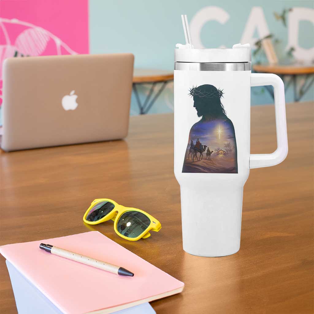 Three Wise Men Nativity Scene Tumbler With Handle Christian Jesus Faith - Wonder Print Shop