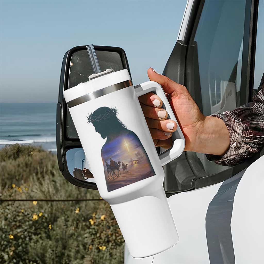 Three Wise Men Nativity Scene Tumbler With Handle Christian Jesus Faith - Wonder Print Shop