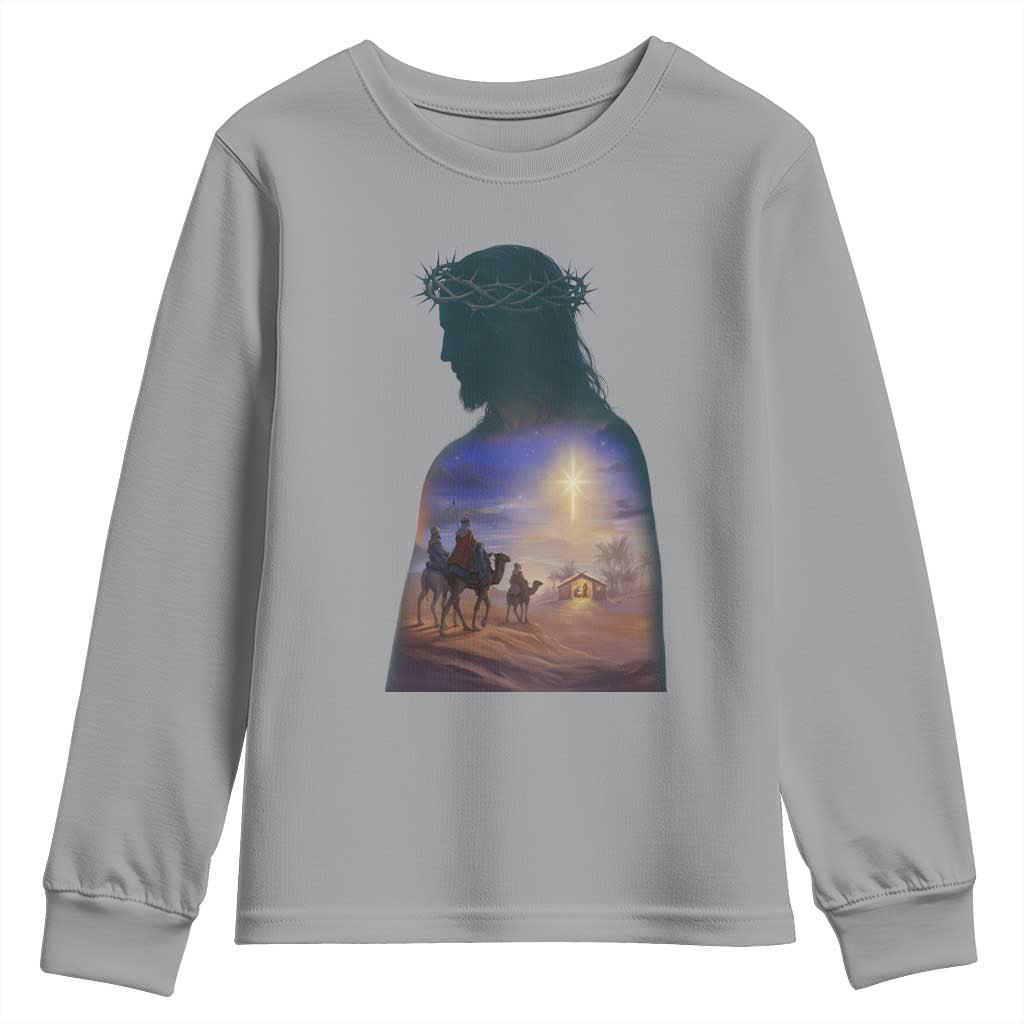 Three Wise Men Nativity Scene Youth Sweatshirt Christian Jesus Faith - Wonder Print Shop