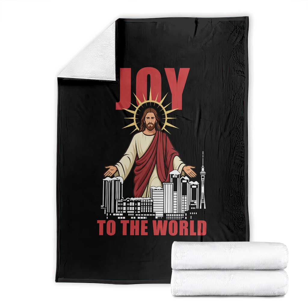 Jesus Christmas Throw Blanket Joy To The World Christian - Wonder Print Shop