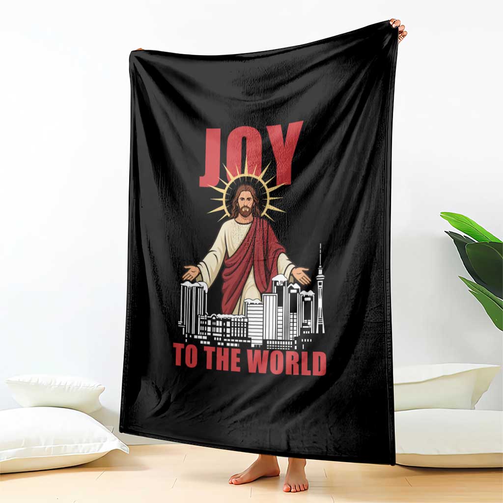 Jesus Christmas Throw Blanket Joy To The World Christian - Wonder Print Shop