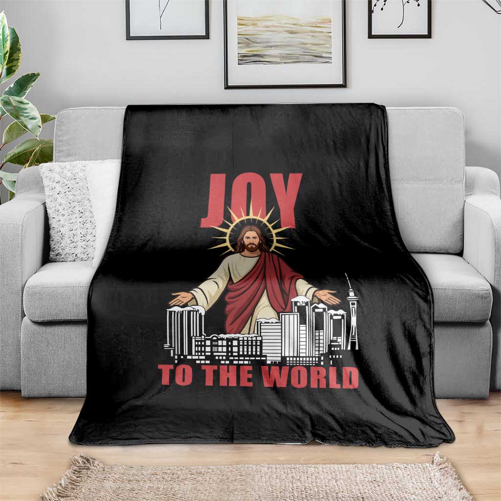 Jesus Christmas Throw Blanket Joy To The World Christian - Wonder Print Shop