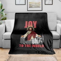 Jesus Christmas Throw Blanket Joy To The World Christian - Wonder Print Shop