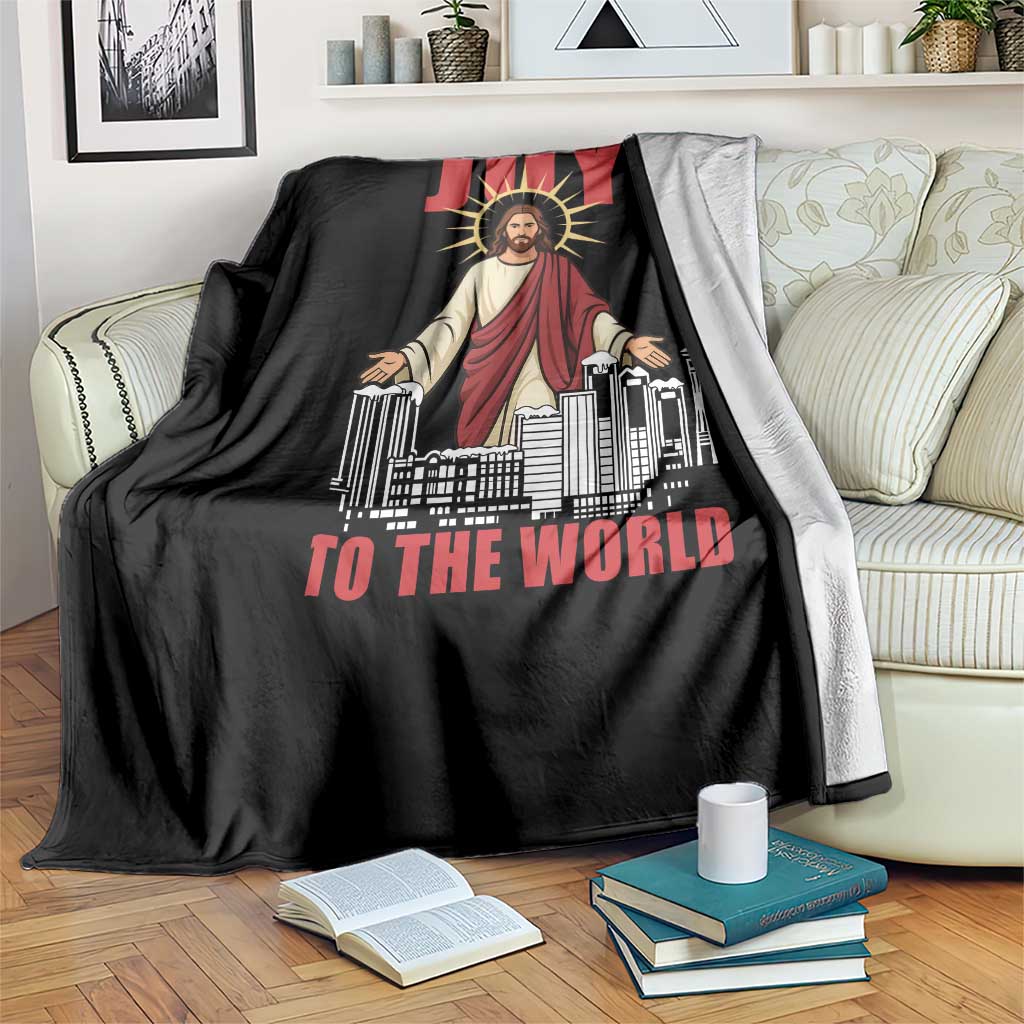 Jesus Christmas Throw Blanket Joy To The World Christian - Wonder Print Shop