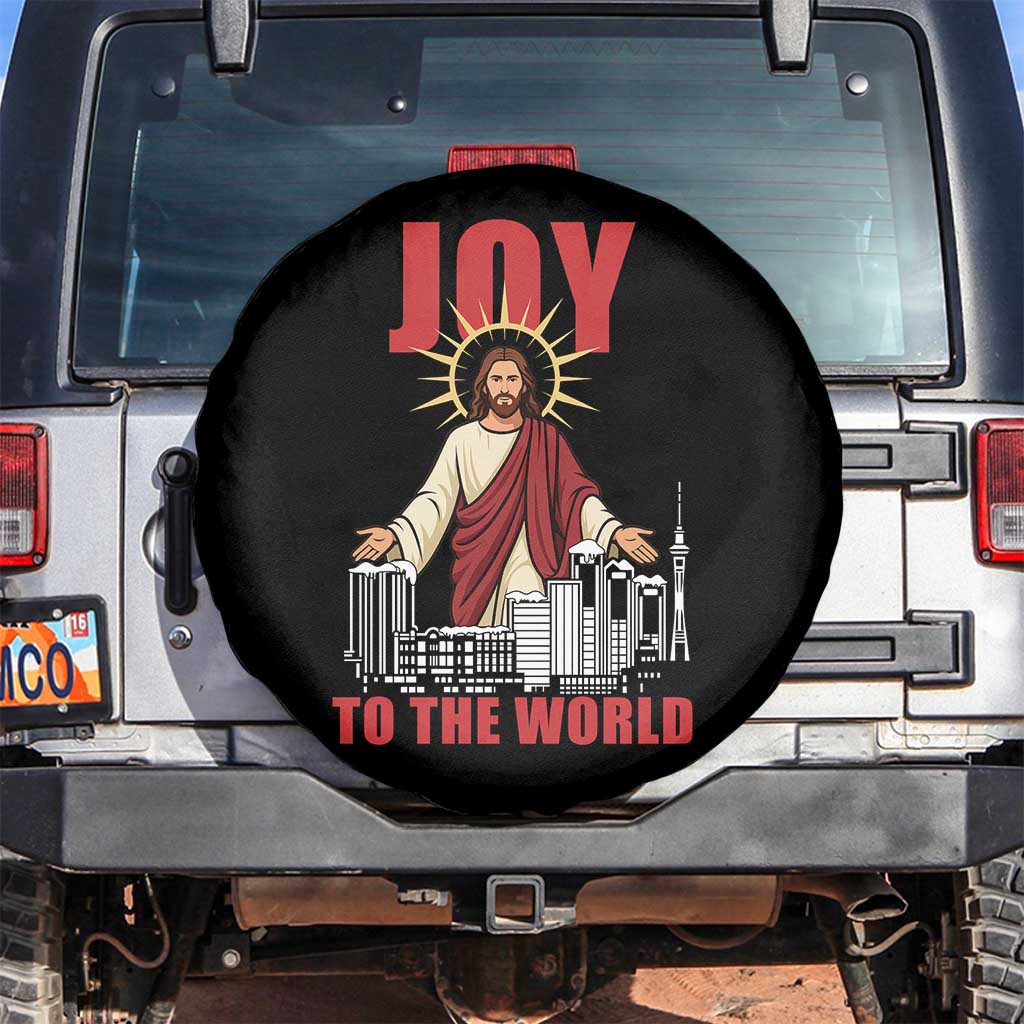 Jesus Christmas Spare Tire Cover Joy To The World Christian - Wonder Print Shop