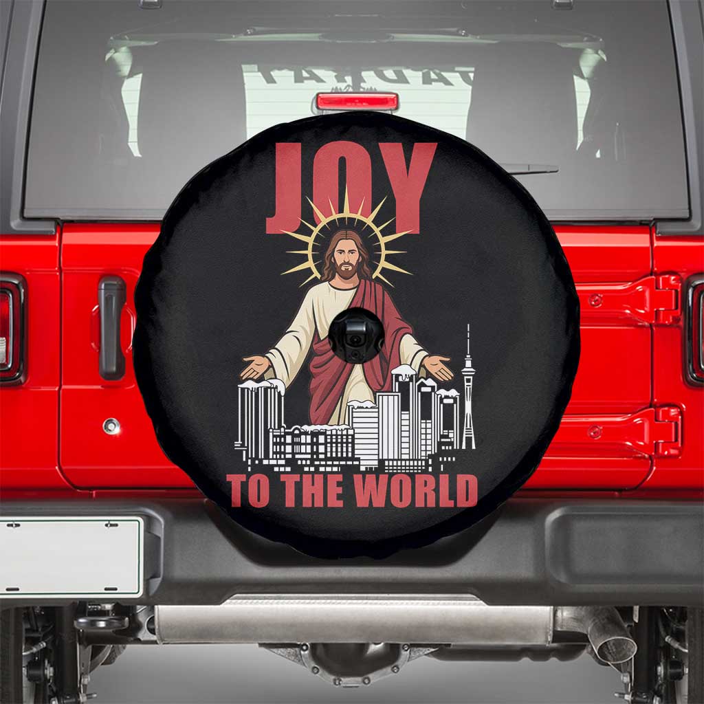 Jesus Christmas Spare Tire Cover Joy To The World Christian - Wonder Print Shop