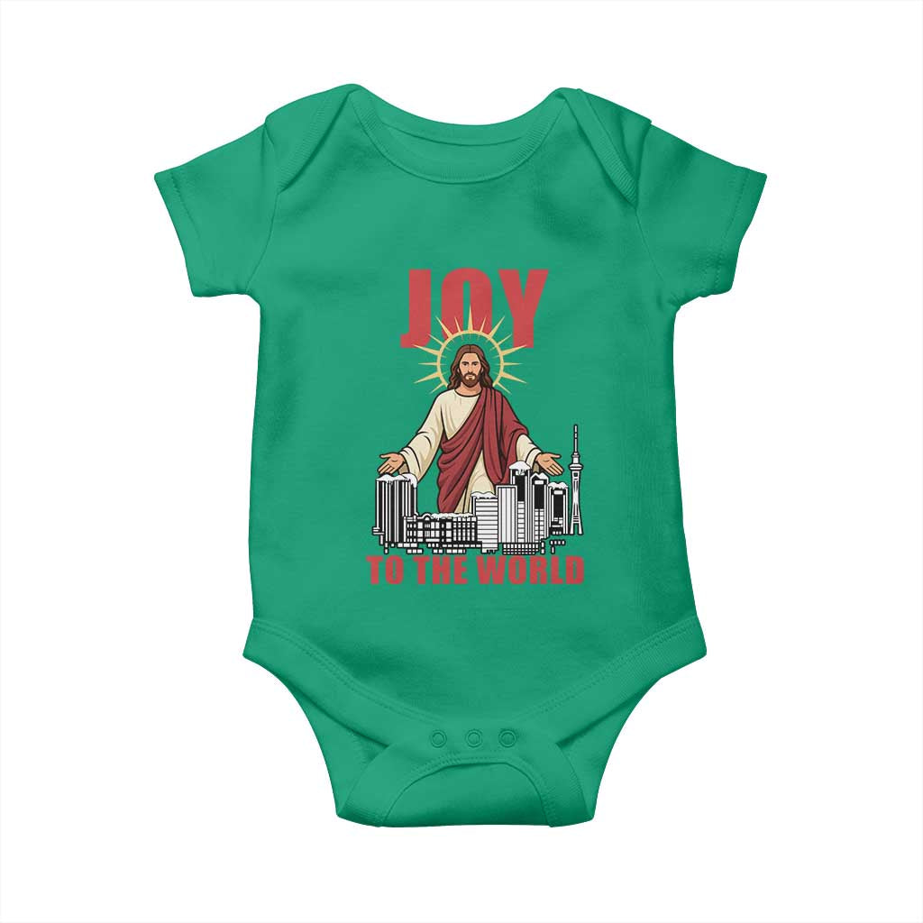 Jesus Christmas Baby Onesie Joy To The World Christian - Wonder Print Shop