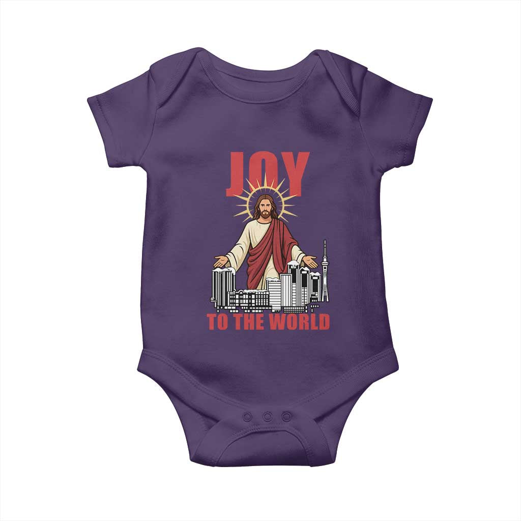 Jesus Christmas Baby Onesie Joy To The World Christian - Wonder Print Shop