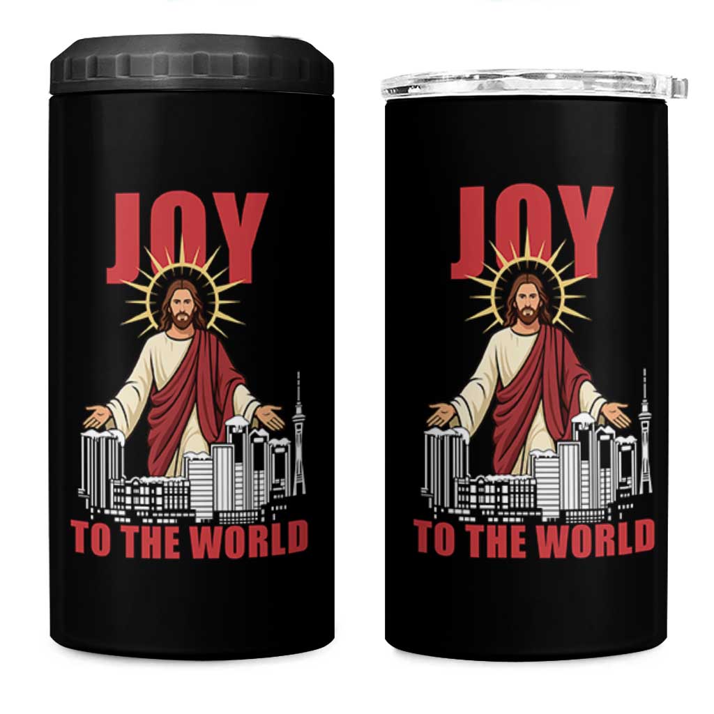 Jesus Christmas 4 in 1 Can Cooler Tumbler Joy To The World Christian - Wonder Print Shop