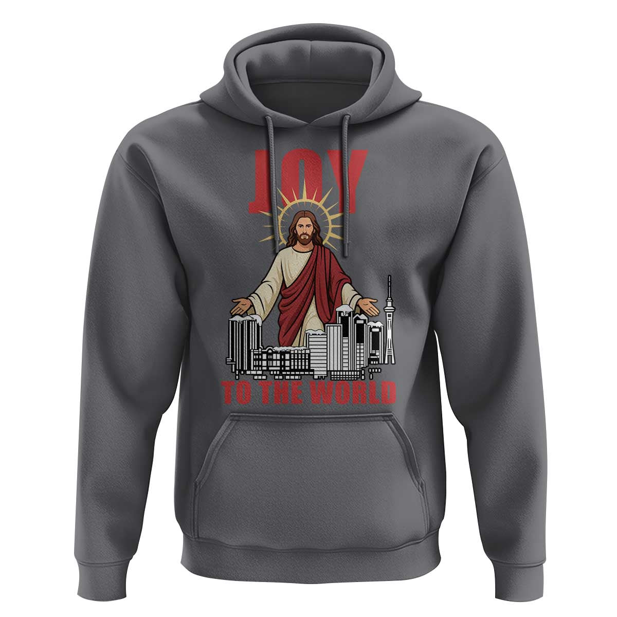 Jesus Christmas Hoodie Joy To The World Christian - Wonder Print Shop