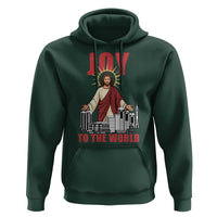Jesus Christmas Hoodie Joy To The World Christian - Wonder Print Shop