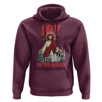 Jesus Christmas Hoodie Joy To The World Christian - Wonder Print Shop