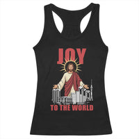 Jesus Christmas Racerback Tank Top Joy To The World Christian - Wonder Print Shop