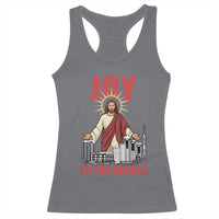 Jesus Christmas Racerback Tank Top Joy To The World Christian - Wonder Print Shop