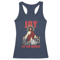 Jesus Christmas Racerback Tank Top Joy To The World Christian - Wonder Print Shop